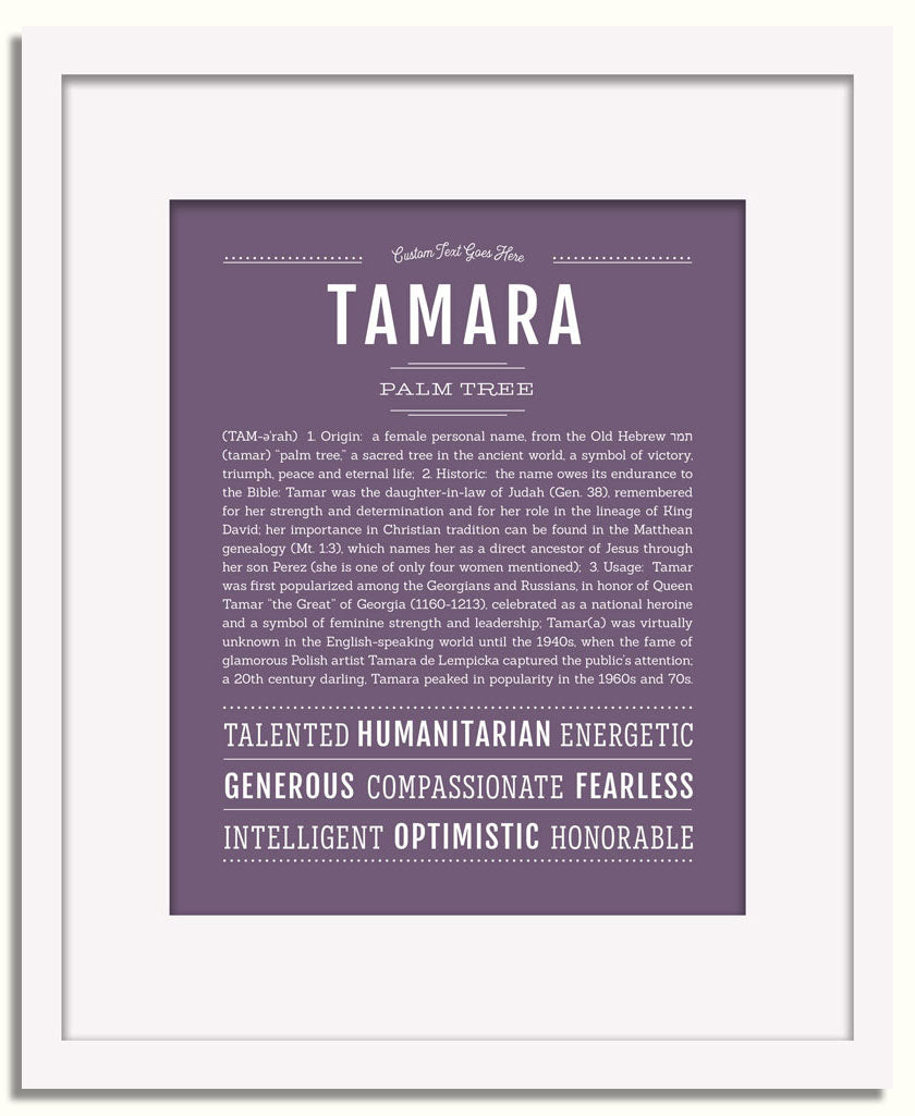 Frame Options | Deep Purple | White Frame, Matted