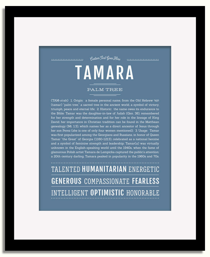 Frame Options | Steele Blue | Black Frame, Matted