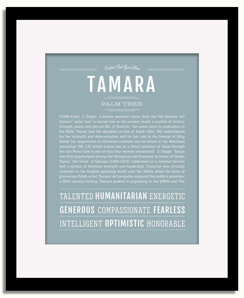Frame Options | Powder Blue | Black Frame, Matted