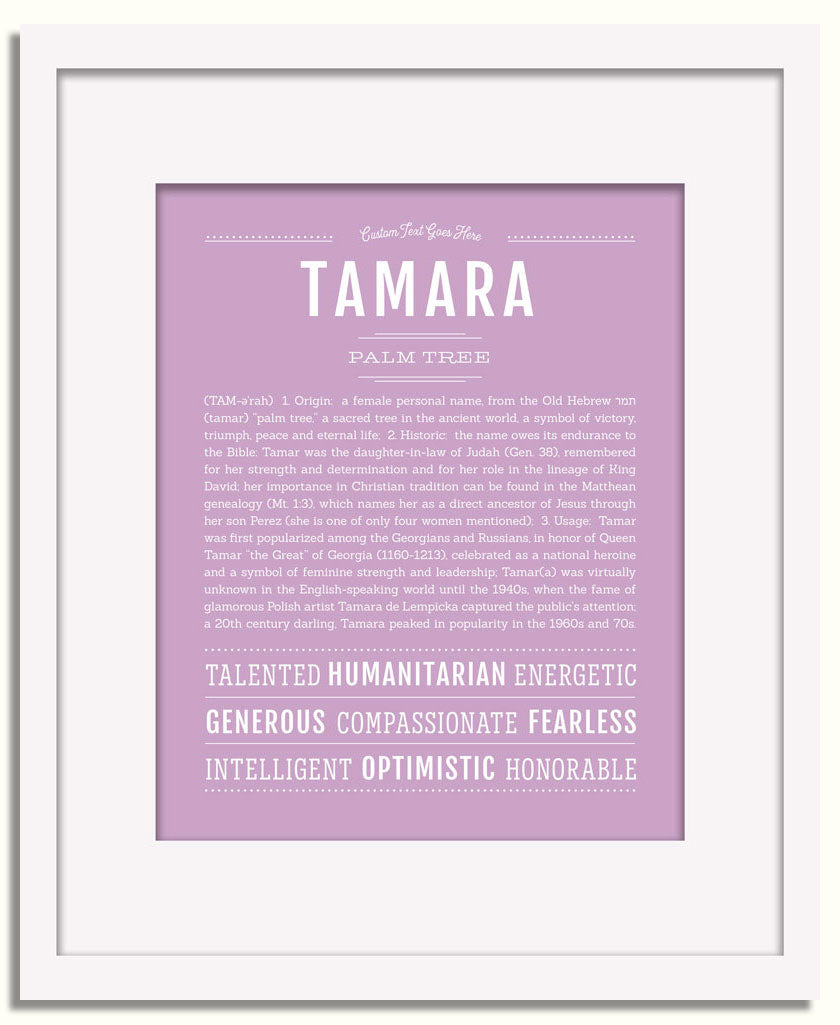 Frame Options | Lilac | White Frame, Matted
