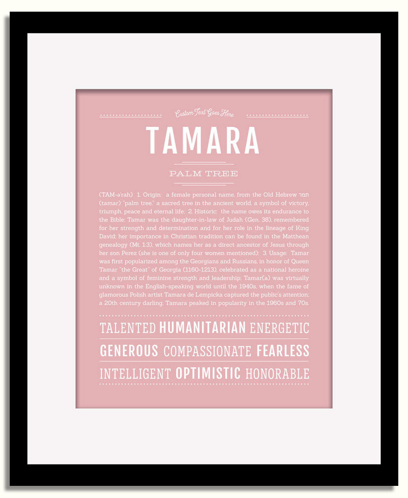 Frame Options | Dusty Rose | Black Frame, Matted