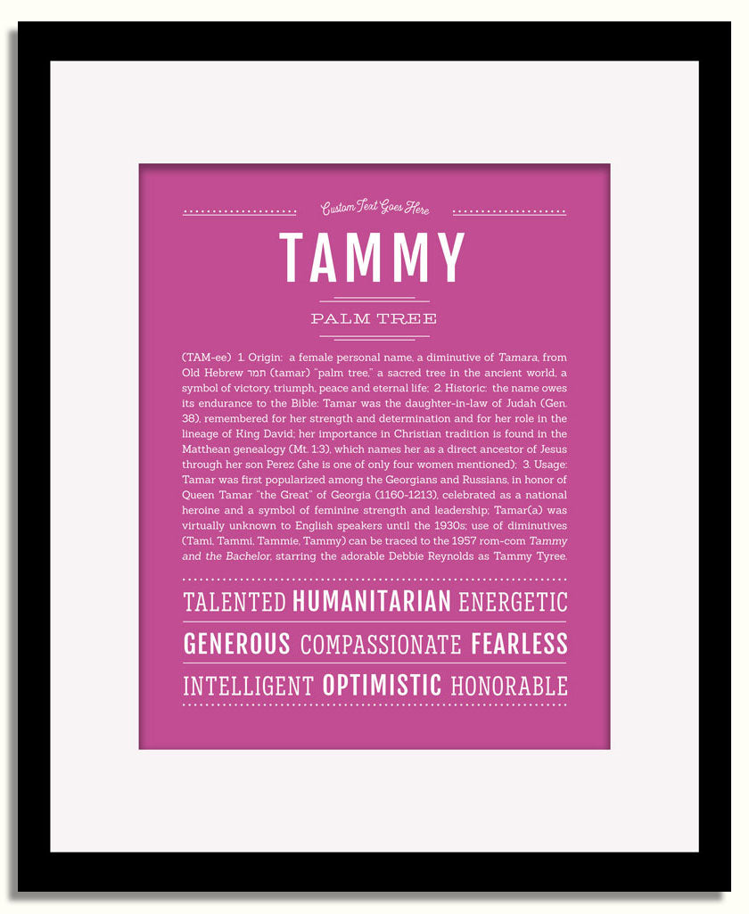 Frame Options | Dark Pink | Black Frame, Matted
