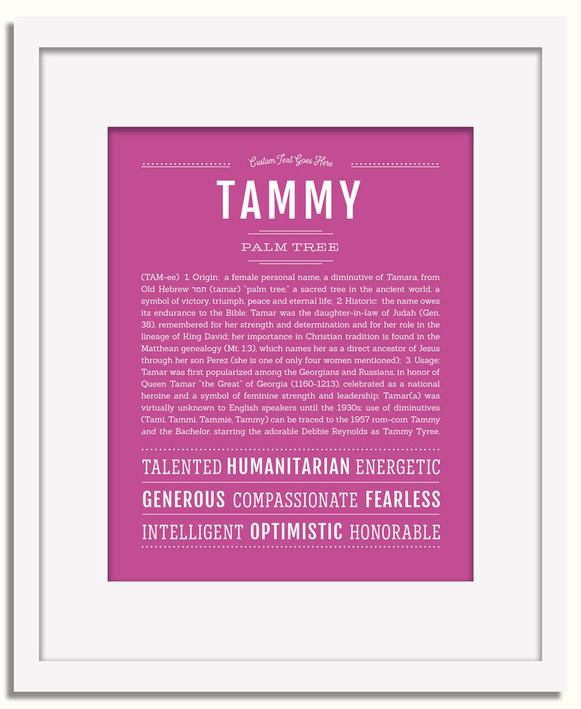 Frame Options | Dark Pink | White Frame, Matted