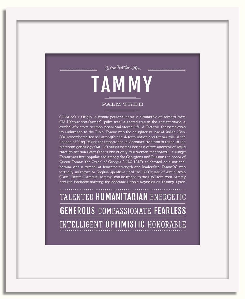 Frame Options | Deep Purple | White Frame, Matted