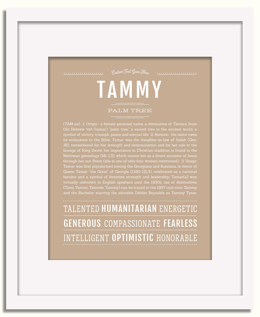 Frame Options | Tan | White Frame, Matted