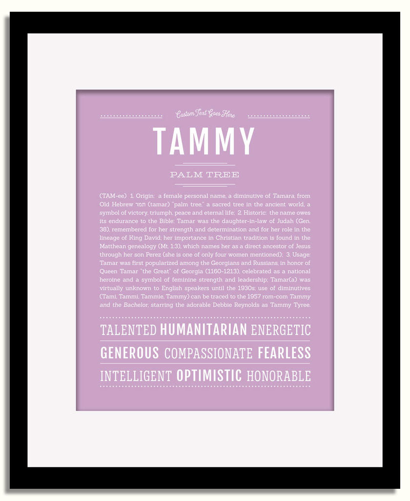 Frame Options | Lilac | Black Frame, Matted