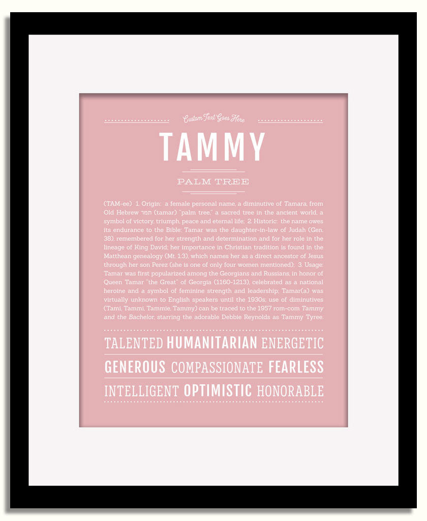 Frame Options | Dusty Rose | Black Frame, Matted