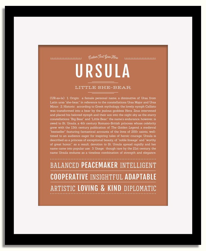 Frame Options | Terra Cotta | Black Frame, Matted
