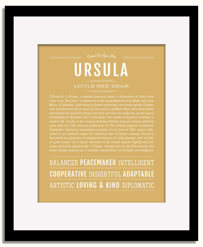 Frame Options | Matte Gold | Black Frame, Matted
