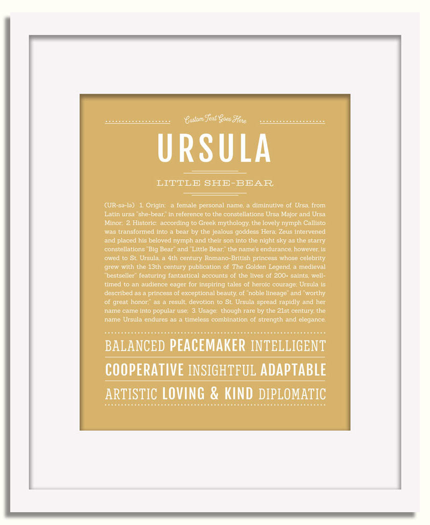 Frame Options | Matte Gold | White Frame, Matted
