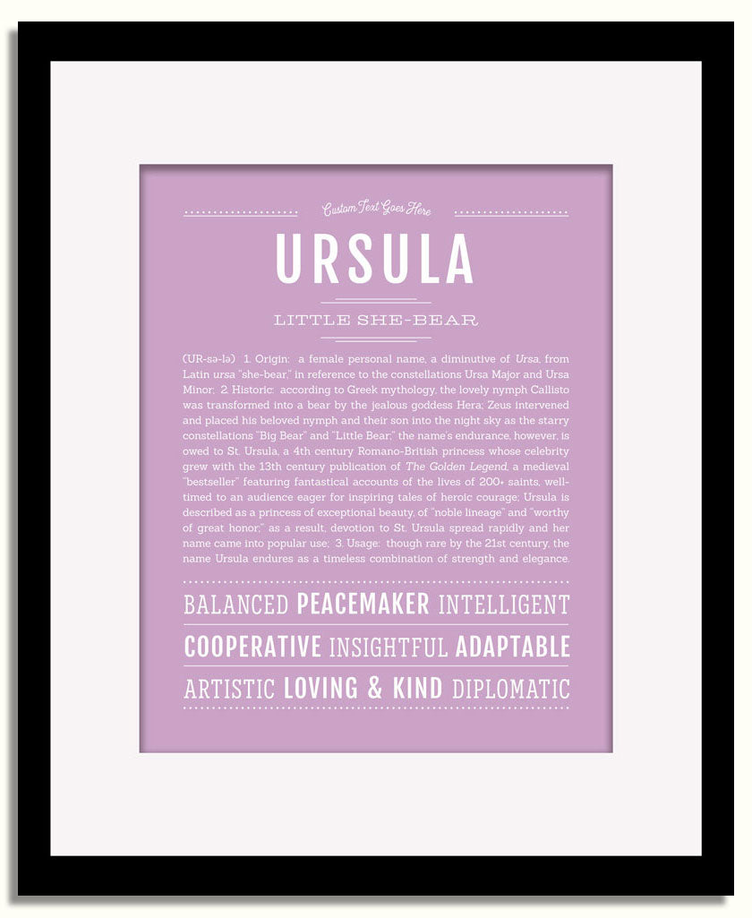 Frame Options | Lilac | Black Frame, Matted