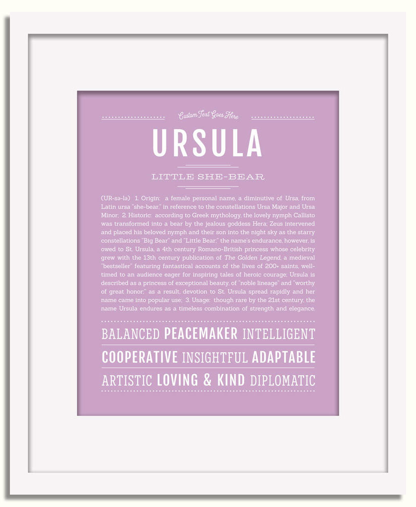 Frame Options | Lilac | White Frame, Matted