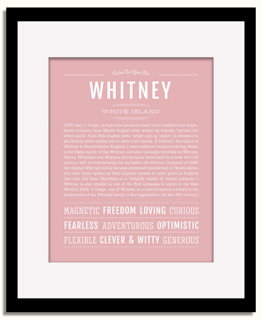 Frame Options | Dusty Rose | Black Frame, Matted