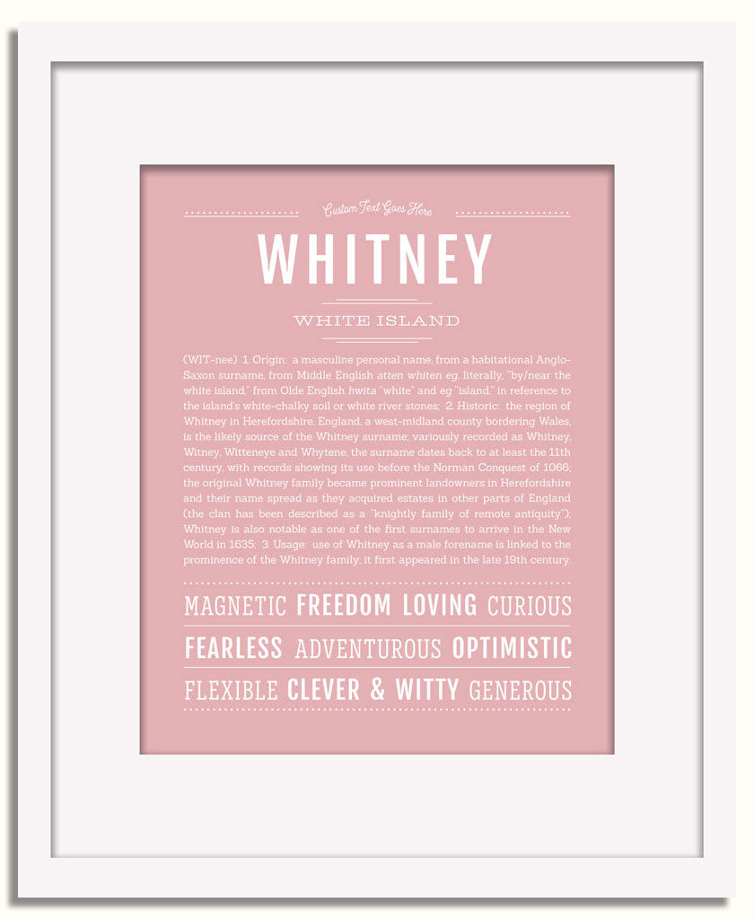 Frame Options | Dusty Rose | White Frame, Matted