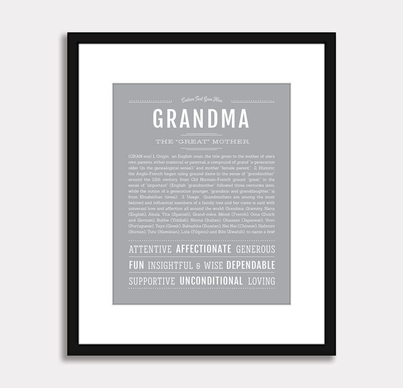 Frame Options | Sage | Black Frame, Matted